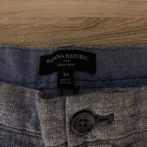 Banana republic linen shorts. Grey